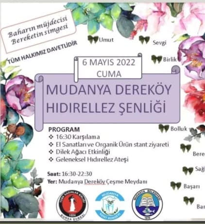 MUDANYA DEREKÖY 1. HIDRELLEZ ŞENLİKLERİ