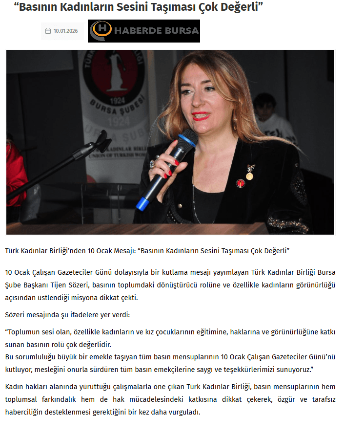 'Basının Kadınların Sesini Taşıması Çok Değerli'
