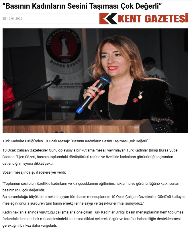 'Basının Kadınların Sesini Taşıması Çok Değerli'
