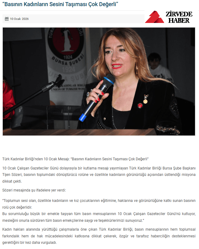 'Basının Kadınların Sesini Taşıması Çok Değerli'