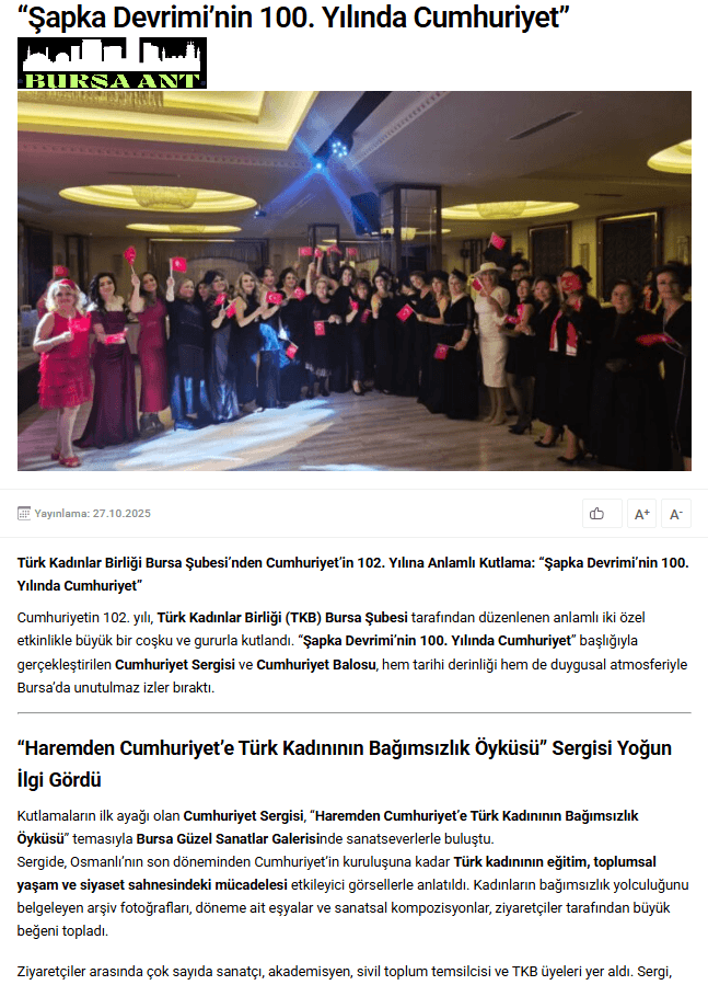 'Şapka Devrimi'nin 100. Yılında Cumhuriyet'