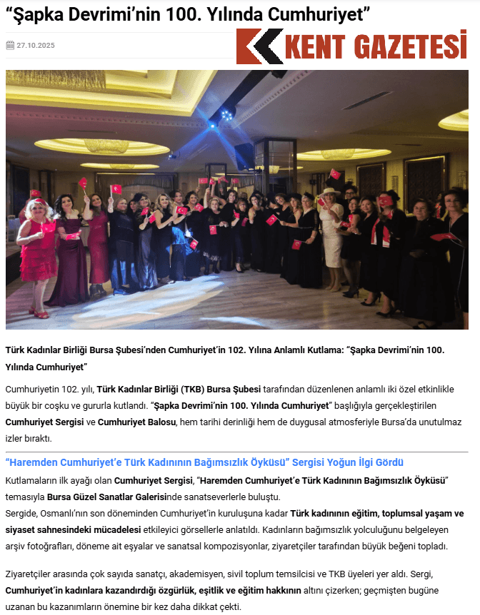 'Şapka Devrimi'nin 100. Yılında Cumhuriyet'