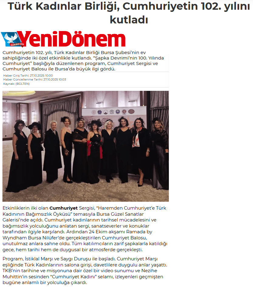 'Şapka Devrimi'nin 100. Yılında Cumhuriyet'