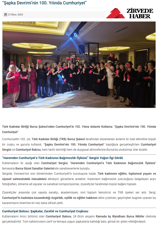'Şapka Devrimi'nin 100. Yılında Cumhuriyet'