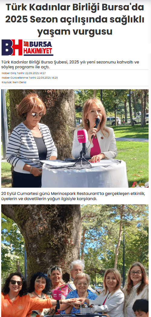 Türk Kadınlar Birliği 2025 Sezon Açılışında Sağlıklı Yaşam ve Cumhuriyet Vurgusu
