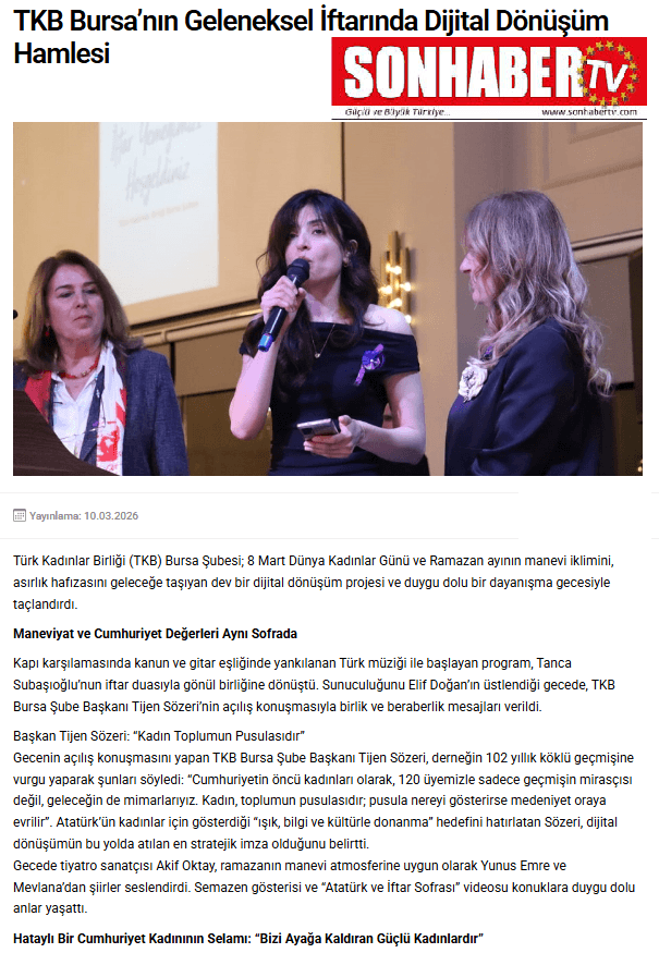 TKB Bursa’nın Geleneksel İftarında Dijital Dönüşüm Hamlesi